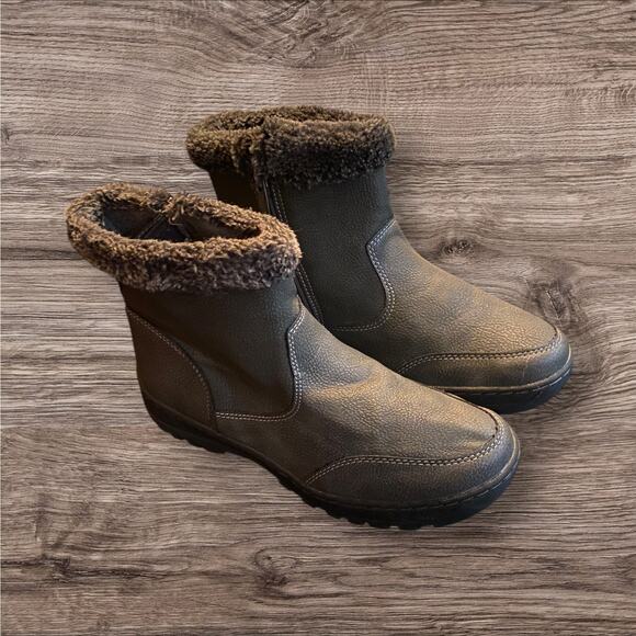 Khombu Women's Addison All-Weather Boots Dark Black/Grey Size 9 - Picture 2 of 7